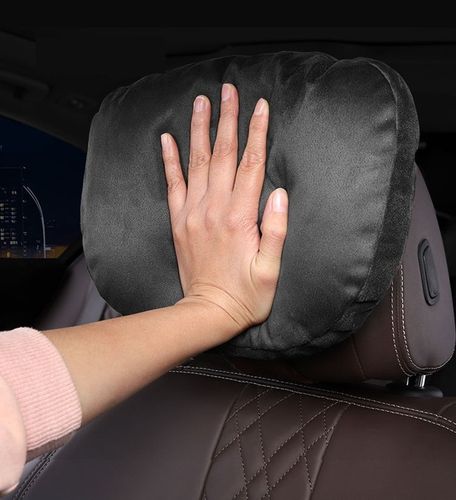 Poduszka Samochodowa Pod Szyję Głowę Kark Podróżna Zagłówek Zamszowa 2szt na Arena.pl
