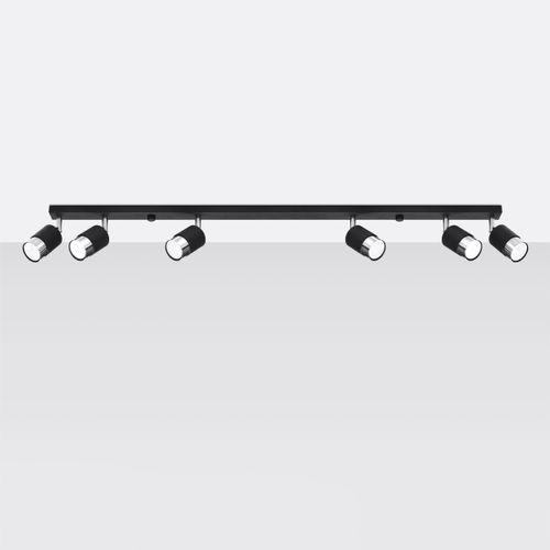 Plafon NERO 6 czarny/chrom na Arena.pl