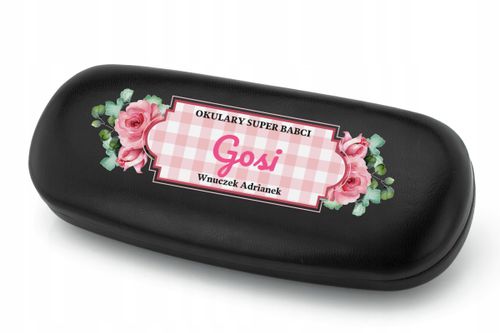 Czarne etui z kolorowym nadrukiem imienia dla babci dziadka wybór wzorów na Arena.pl