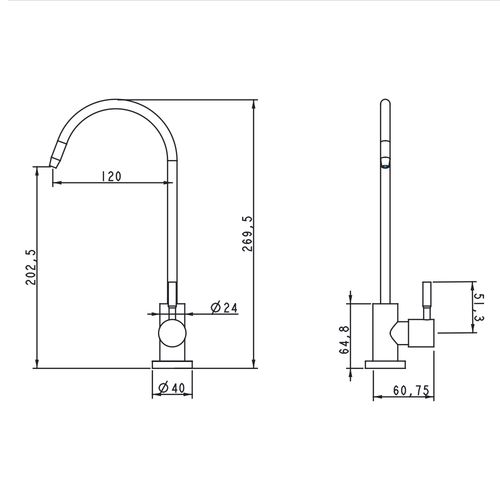 Bateria do wody filtrowanej WEZER EKO4F-13-BLACK na Arena.pl
