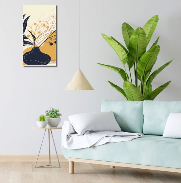 Obraz 30x60cm Spokój Ciemnych Liści zdjęcie 2