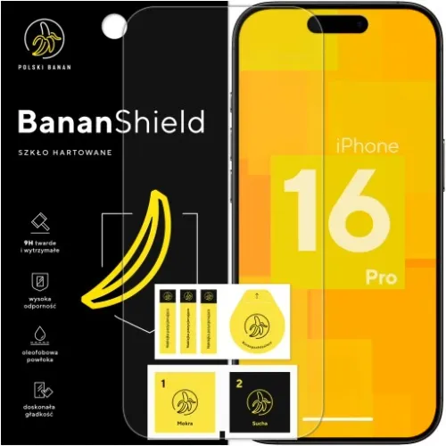 Szkło hartowane 9H BananShield do Apple iPhone 16 Pro na Arena.pl