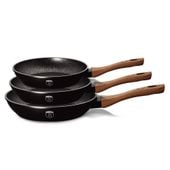 zestaw 3 patelni granitowych berlinger haus ebony rosewood bh-1727