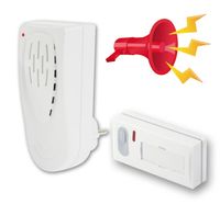 Bezprzewodowy dzwonek syrena Elektrobock BZ912 o zasięgu do 300 m + daszek