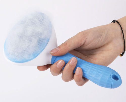 Grzebień szczotka do usuwania sierści samoczyszcząca dla psa kota niebieska na Arena.pl