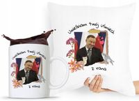 Zestaw Poduszka + Kubek Prezent Andrzej Duda Pis Z Nadrukiem Ze Zdjęciem