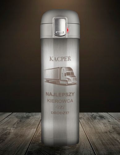 KUBEK TERMICZNY TERMOS NA KAWĘ HERBATĘ DO SAMOCHODU 440 ml PREZENT GRAWER na Arena.pl