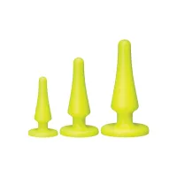 doc johnson launch! zestaw korkow analnych silikonowych kolorowych