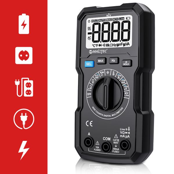 Multimetr Cyfrowy Miernik Prądu Elektryczny Tester LCD zdjęcie 3