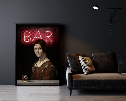 Plakat old whisky leonardo da vinci 21x29,7 cm A4 na Arena.pl