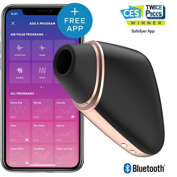 Satisfyer Love Triangle Black Incl. Bluetooth And App zdjęcie 8