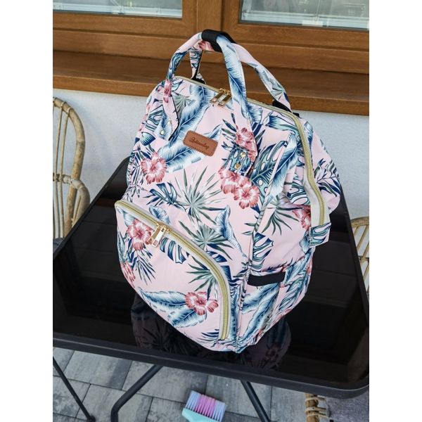 Torba, Organizer Do Wózka Plecak Dla Mamy Usb Różowy Pl152R zdjęcie 5