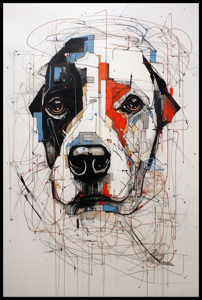 Plakat 61x91,5cm Przyrysowany Psiak zdjęcie 2