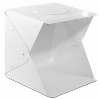 NAMIOT FOTOGRAFICZNY BEZCIENIOWY 2x TŁO DO ZDJĘĆ FOTOGRAFII 2x LED 24x23cm