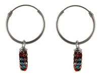 Eleganckie wiszące srebrne kolczyki kółka kółeczka circle łezki krople swarovski srebro 925 K2560