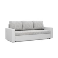 KANAPA LUNA Rozkładana Wygodna Sprężyny BONELL Funkcja Spania SZARY BIAŁY