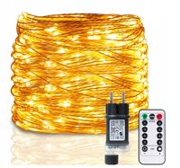 Lampki druciki mikro 500LED 50 METRÓW + pilot