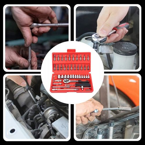 ZESTAW KLUCZY NASADOWYCH KLUCZE NASADOWE 46el TORX WKRĘTAKI IMBUSY na Arena.pl