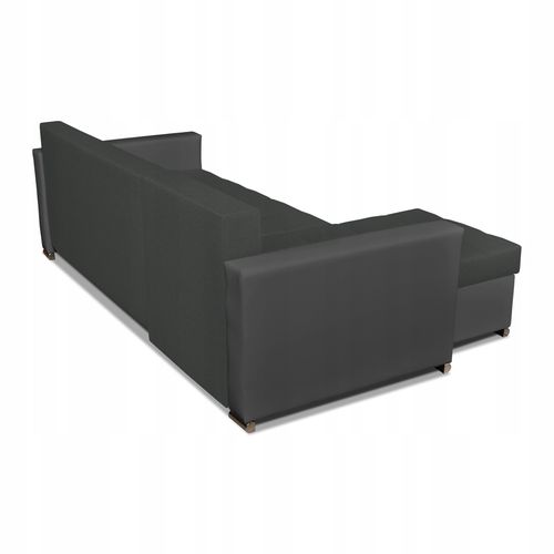 Narożnik Figo rozkładany z funkcją spania rogówka Family Meble szaro szary na Arena.pl