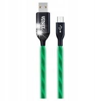 ŚWIECĄCY KABEL MICRO USB YCU 231 GN YENKEE LED