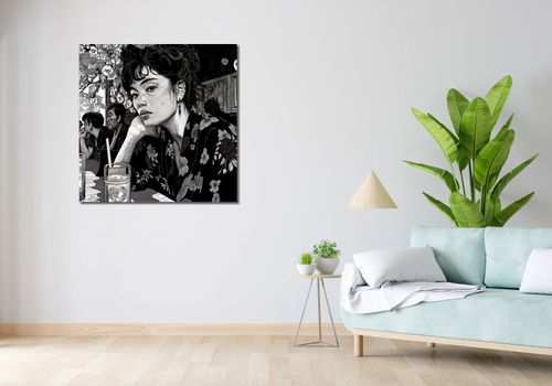 Obraz 90x90cm Czarne Kimono na Arena.pl