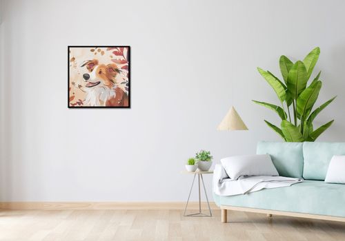 Plakat 60x60cm Collie Jesienną Porą na Arena.pl
