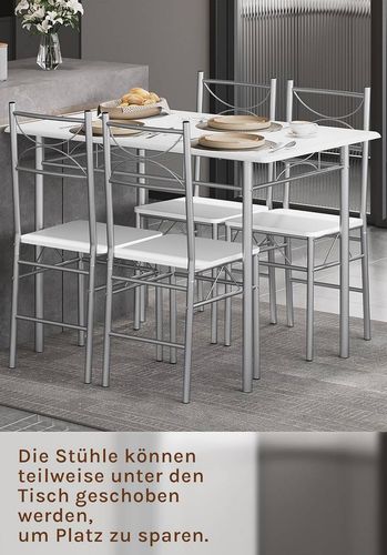 Stół do jadalni z 4 krzesłami, zestaw do jadalni dla 4 osób na Arena.pl