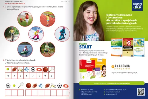 Pewny start. Poziom C. Wiosna, lato. Karty pracy na Arena.pl