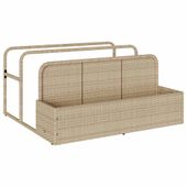 Poolside Float Storage Beige 110x100x57 cm Poly Rattan
