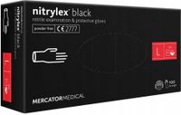 Rękawice Nitrylowe 100 sztuk / Czarne / Rozmiar: 9 - L / Nitrylex Black
