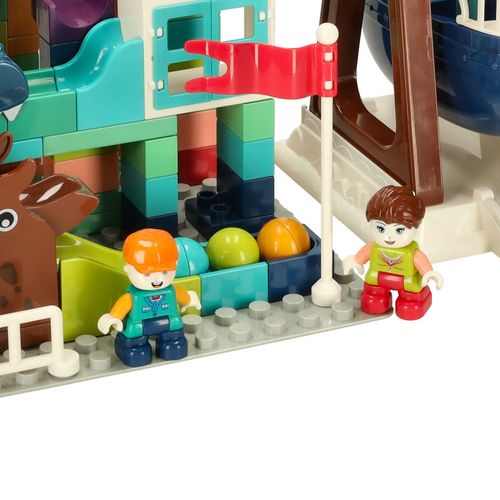 Klocki Konstrukcyjne Tor Kulkowy Kulodrom Labirynt Dinozaury 121 El. na Arena.pl