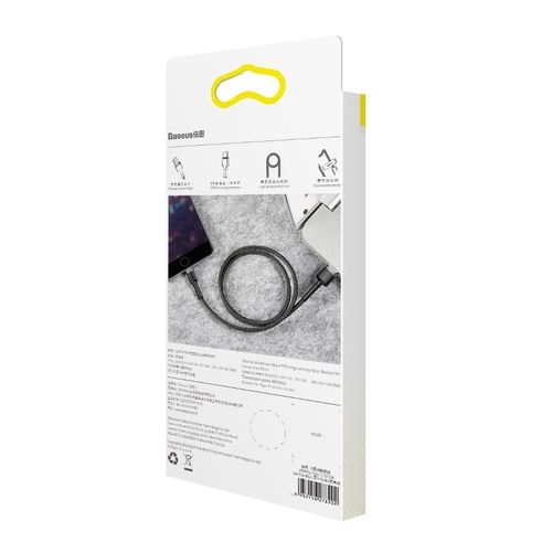 Kabel Lightning Usb Baseus Cafule 2,4A 1M (Szaro-Czarny) na Arena.pl