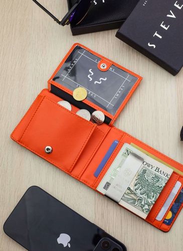 STEVENS Męski Portfel Skórzany Slim 1,5cm Klips RFID Na Karty Drobne Q2 na Arena.pl