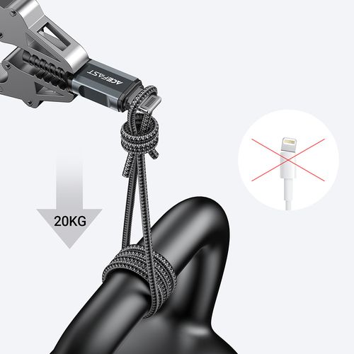 kabel przewód mfi do iphone usb - lightning 2.4a 1.2m czarny na Arena.pl
