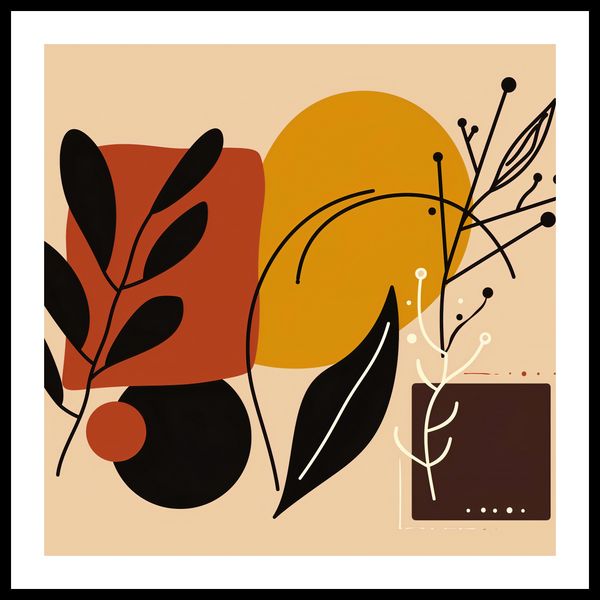 Plakat 70x70cm Ciepłe Kontury zdjęcie 3