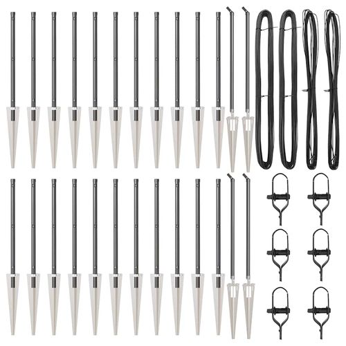 Słupek ogrodzeniowy. 26 pcs Srebrny 3.2 x 3.2 x 80 cm Stal na Arena.pl