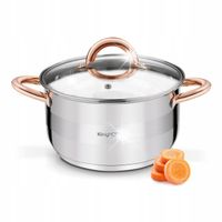 GARNEK ze STALI nierdzewnej POKRYWKA Indukcja Konighoffer Faro Copper 3,4 l