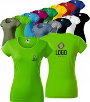 KOSZULKI KOSZULKA DAMSKA T-shirt Z NADRUKIEM HAFTEM LOGO 30 szt.