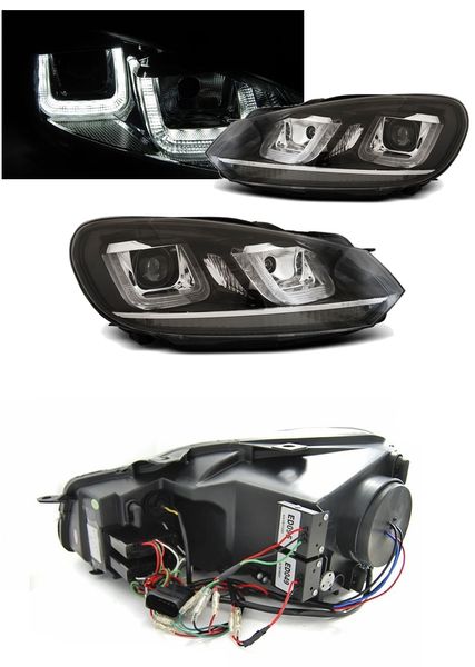 Lampy Reflektory GOLF VI 6 08-12 U-TYPE DRL SILVER zdjęcie 2