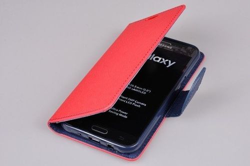 Etui portfel Fancy Case do SAMSUNG GALAXY J5 j500 (j5 2015) czerwony na Arena.pl