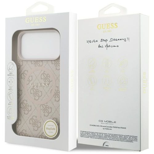 etui guess 4g ring classic logo magsafe  do iphone 17 pro max różowy na Arena.pl