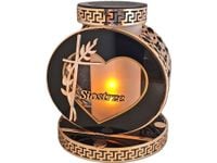 SIOSTRA SIOSTRZE SOLAR FOTOWOLTAICZNY ZNICZ LAMPION VIP KOŁO ZŁ-CZARNE