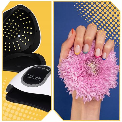 Mocna Lampa Do Paznokci Hybryd Żeli UV LED Sun x10 Max LCD Z Rączką na Arena.pl