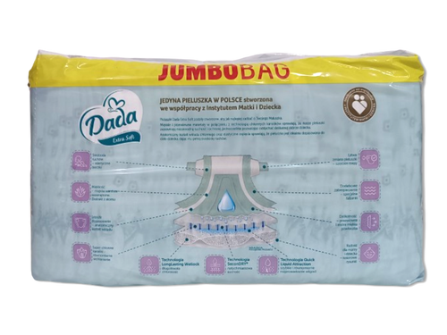 Pieluchy Dada Extra Soft 4 JumboBag - 102szt na Arena.pl