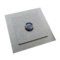 Przycisk dzwonka do domofonu wyjścia furtki bramy drzwi INOX LED srebrny