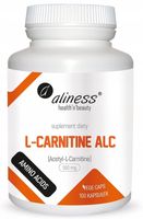 Aliness L-KARNITYNA 500mg ALC Acetyl ODCHUDZANIE L-Carnitine 100 kapsułek