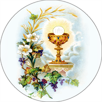 Opłatek na tort Tort Pierwsza Komunia Święta Komunijny Biblia Hostia Tekst