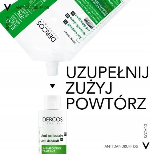 VICHY DERCOS Szampon Przeciwłupieżowy REFILL Włosy Suche - 500ml na Arena.pl