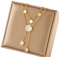 Złoty Damski Boho Celebrytka Naszyjnik 18K Pozłacany Stal chirurgiczna 316L