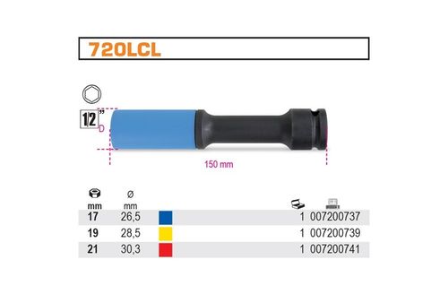 komplet nasadek udarowych do kół alum. nakł.polimerowe 3szt. - be 720lcl/c3 na Arena.pl
